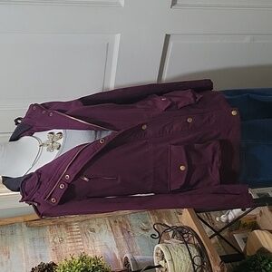 Eden Society Cargo Jacket Women's Purple Plum Hooded Normcore Outdoors L